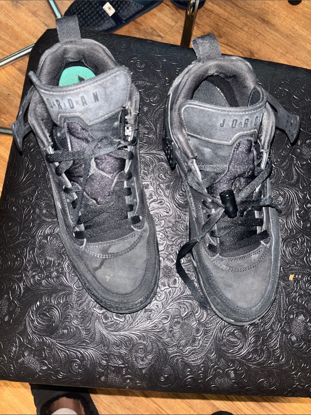 Jordan Black Suede Low-Top Sneakers